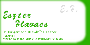 eszter hlavacs business card